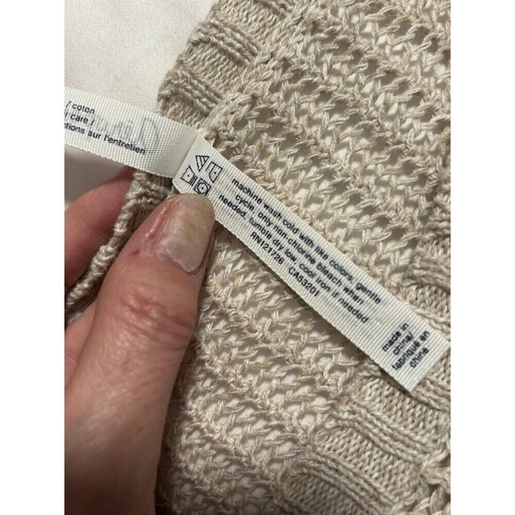 AEROPOSTALE Taupe Loose Knit Lightweight Layering Sweater Medium - Picture 5 of 8